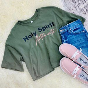 Holy Spirit Activate Graphic Crop Shirt